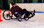 The KMX trike in the slalom.